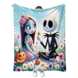 Nouvelle couverture <span class=keywords><strong>en</strong></span> flanelle imprimée <span class=keywords><strong>en</strong></span> 3D, motif Nightmare Before Christmas, design personnalisable, couverture <span class=keywords><strong>en</strong></span> polaire douce et confortable pour la maison et les voyages - Product Image 2