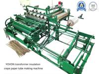 Machine automatique YOVON pour la fabrication de tubes en papier crépon, 1 mètre, isolation, entièrement automatique, moteur PLC, haute efficacité, 380 volts, garantie 1 an