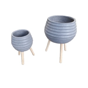 Pots de fleurs en fibre d'argile de <span class=keywords><strong>bois</strong></span>, fabrication chinoise de qualité, jardinières pour pots de pépinière, décoration de fleurs d'arbre d'intérieur et d'extérieur - Product Image 1