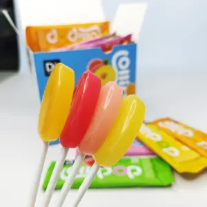 6.0g xyliyol lollipop manufacture round shape lollipop candy lollipop supplier