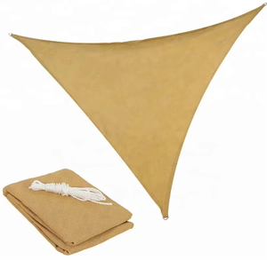 कारखाने वाणिज्यिक 180 जीएसएम त्रिभुज सूर्य छाया पाल पाल उव ब्लॉक मेश हरे आउटडोर आयताकार छाया कवर - Product Image 2