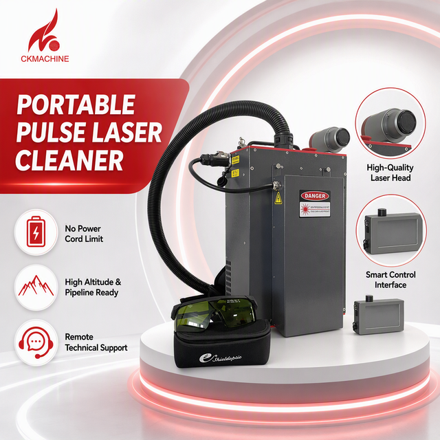 Backpack Fiber Laser Cleaner 300W Pulse Laser Cleaning Machine for Mobile Rust and Paint Removal