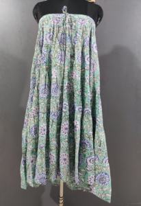 100% ผ้าคอตตอนพิมพ์ลายดอกไม้สำหรับผู้หญิงสไตล์โบฮีเมียนหรูหราระบายอากาศได้ฟรีไซส์สำหรับใส่ลำลองฤดูร้อน - Product Image 6