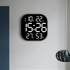 Hiện đại trang trí nội thất <span class=keywords><strong>LED</strong></span> Đồng Hồ Treo Tường Lớn hiển thị kỹ thuật số Đồng hồ báo thức đầy màu sắc lịch mặt duy nhất hiển thị lớn Đồng hồ treo tường-Quà Tặng - Product Image 2