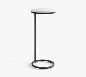 Bàn Ghế trượt dưới khung kim loại C hình nhỏ bên cuối bảng Delaney Vòng đá cẩm thạch c-bảng cho phòng khách - Product Image 3