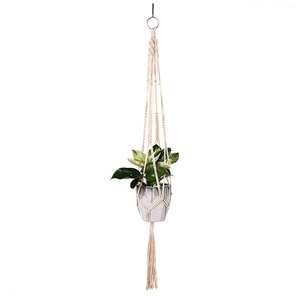 Panier de <span class=keywords><strong>jardinière</strong></span> <span class=keywords><strong>en</strong></span> Offre Spéciale ensemble suspendu support de Pot de fleur d'intérieur tenture murale cintres de plantes <span class=keywords><strong>en</strong></span> <span class=keywords><strong>macramé</strong></span> - Product Image 2