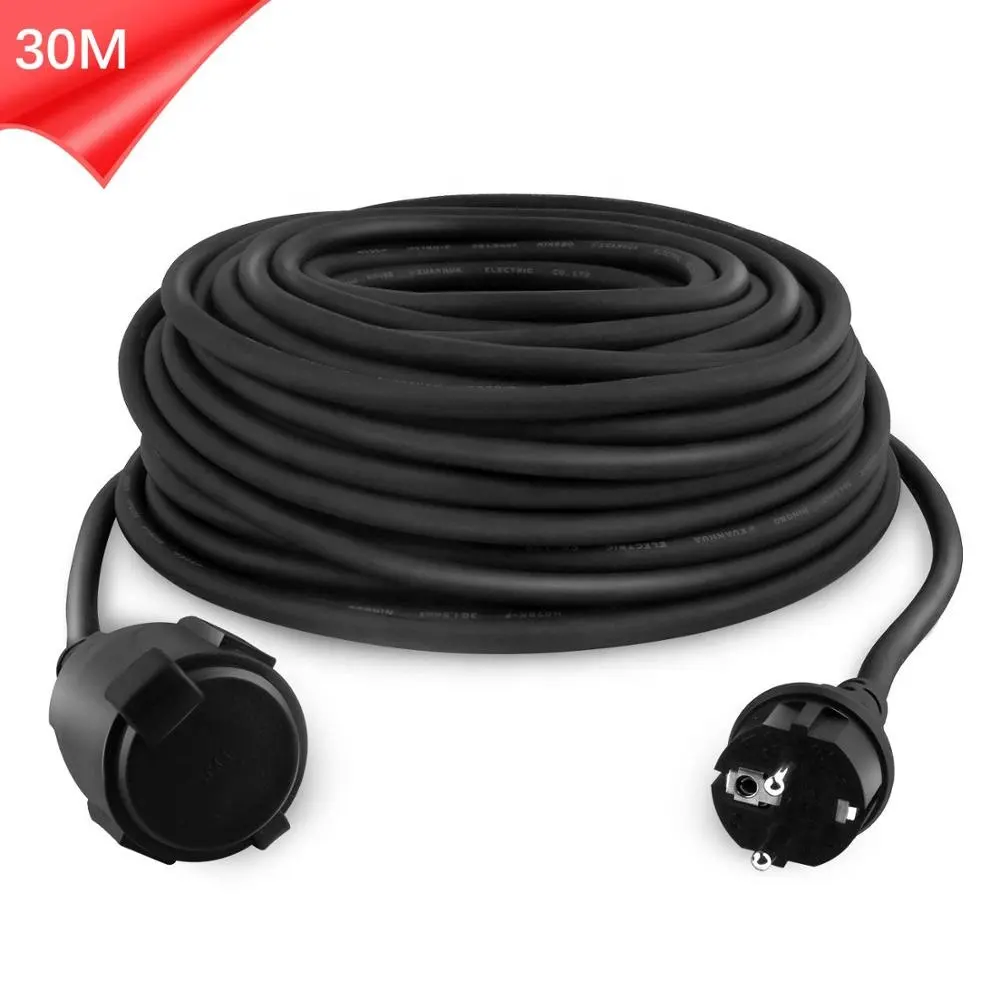 Schuko Extension Cable Rubber Cable,Outdoor,H07RN-F 3G 1,5mm 30Meter,IP44,OEM