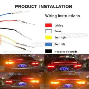 สปอยเลอร์ LED 1.2 เมตร แบบไม่ต้องเจาะ สำหรับติดตั้งท้ายรถยนต์ สปอยเลอร์หลังคาท้ายรถยนต์อเนกประสงค์ อะไหล่ตกแต่งภายนอกรถยนต์ พร้อมไฟเลี้ยวและไฟเบรก - Product Image 6