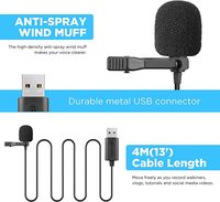 Micro-cravate USB Android iOS Personnalisable de Haute Qualité, Mini Microphone de Conférence Professionnel, Micro Filaire Portable