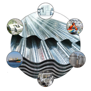 Tôles de <span class=keywords><strong>Toiture</strong></span> en Acier Galvanisé Ondulé de 0,18 mm avec Revêtement en Zinc pour Entreprises Siderurgiques Chinoises, Haute Capacité de Charge - Product Image 1