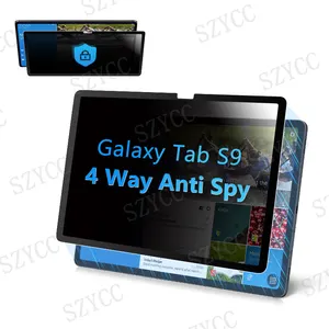 New Arrival Anti Blue Light Anti Spy Anti Fingerprint 4 Way Privacy Filter For Samsung Galaxy Tab S9