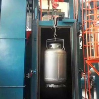 Equipo de granallado tipo gancho continuo superior Colgador Rueda Máquina de granallado