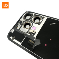 Remplacement OEM pour iPhone 14/15/16, 14/15/16 Plus, 14/15/16 Pro Max, et Plaque Arrière en Verre au Design Barres avec NFC