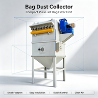 Collecteur de poussière industriel à filtre à sacs DMC Compact Pulse Bag Unit avec décharge par trémie pour usine de moulin à céréales et aliments pour animaux