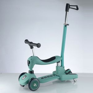 Foldable 3 In 1 Baby Scooter For Kids Age 1 3 6 12 Height Adjustable With Seat And Handlebar - Product Image 1