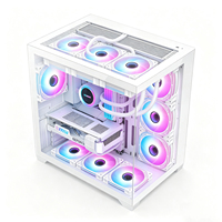 Chasis de Computadora de Escritorio para E-Sports, Chasis Ancho para Cibercafé, Chasis ATX Grande, Refrigeración por Aire, Accesorios de Computadora de Torre Media