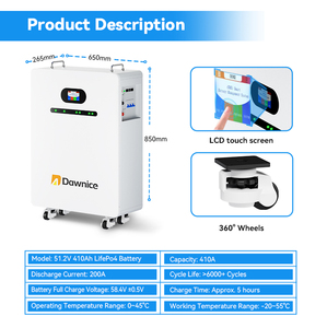 Powerwall 51.2V <b>48V</b> 410Ah Lithium Ion <b>Battery</b> Pack 21kWh Home Energy Storage System With Bms HZEB-LCT-21 21KWH Capacity the 21KW - Product Image 5