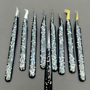 Juego de Pinzas Profesionales para Extensión de Pestañas, Rectas, de 45 y 90 Grados, con Punta de Fibra, Herramienta para Volumen de Pestañas, OEM - Product Image 1