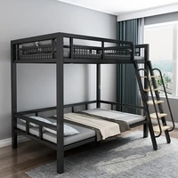 Lit superposé en métal moderne pour appartement, lit double en métal pour chambre à coucher, lit en métal pour dortoir étudiant, lit en métal pour adulte