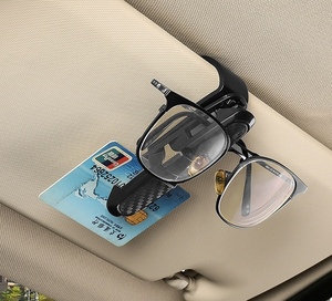Accessoires multifonctions pour l'intérieur de la voiture, clip pour lunettes de soleil, support de lunettes, de cartes et de billets, support portable en ABS pour pare-soleil - Product Image 3
