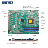 1u LGA 1151 serveur mini mince itx pfsense 8 ethernet port lan pare-feu vpn fortinet appareil de sécurité routeur x86 carte mère