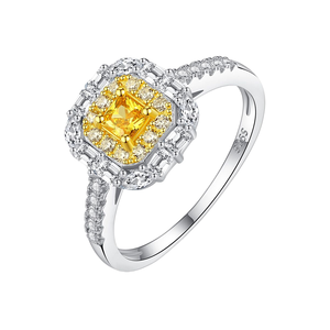 Bijoux de luxe, argent sterling 925, diamant zircon 0,5 carat, bagues de fiançailles et de mariage pour femmes - Product Image 1