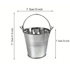 ถังชุบสังกะสีถังเหล็กกันรั่วพร้อมที่จับถังโลหะขนาดเล็กพร้อมที่จับ - Product Image 2