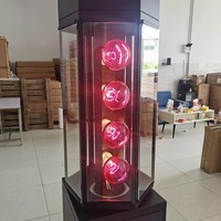 Petit dispositif de mesure de teinture de fenêtre rotative à Six côtés Machine d'essai solaire boîte de lampe chauffante pour verre de voiture