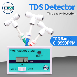 เครื่องวัดคุณภาพน้ำดิจิตอล TRM-1 แบบสามหัววัด TDS หน้าจอ HD แสดงผล 0~9990ppm พร้อมข้อต่อแบบ Tees - Product Image 5