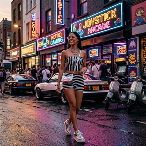 2026 Trendy Women's Black and White Striped 2 Piece Set Y2K Aesthetic Tube <b>Top</b> and Mini Shorts Sports Set with Custom Logo - Product Image 2
