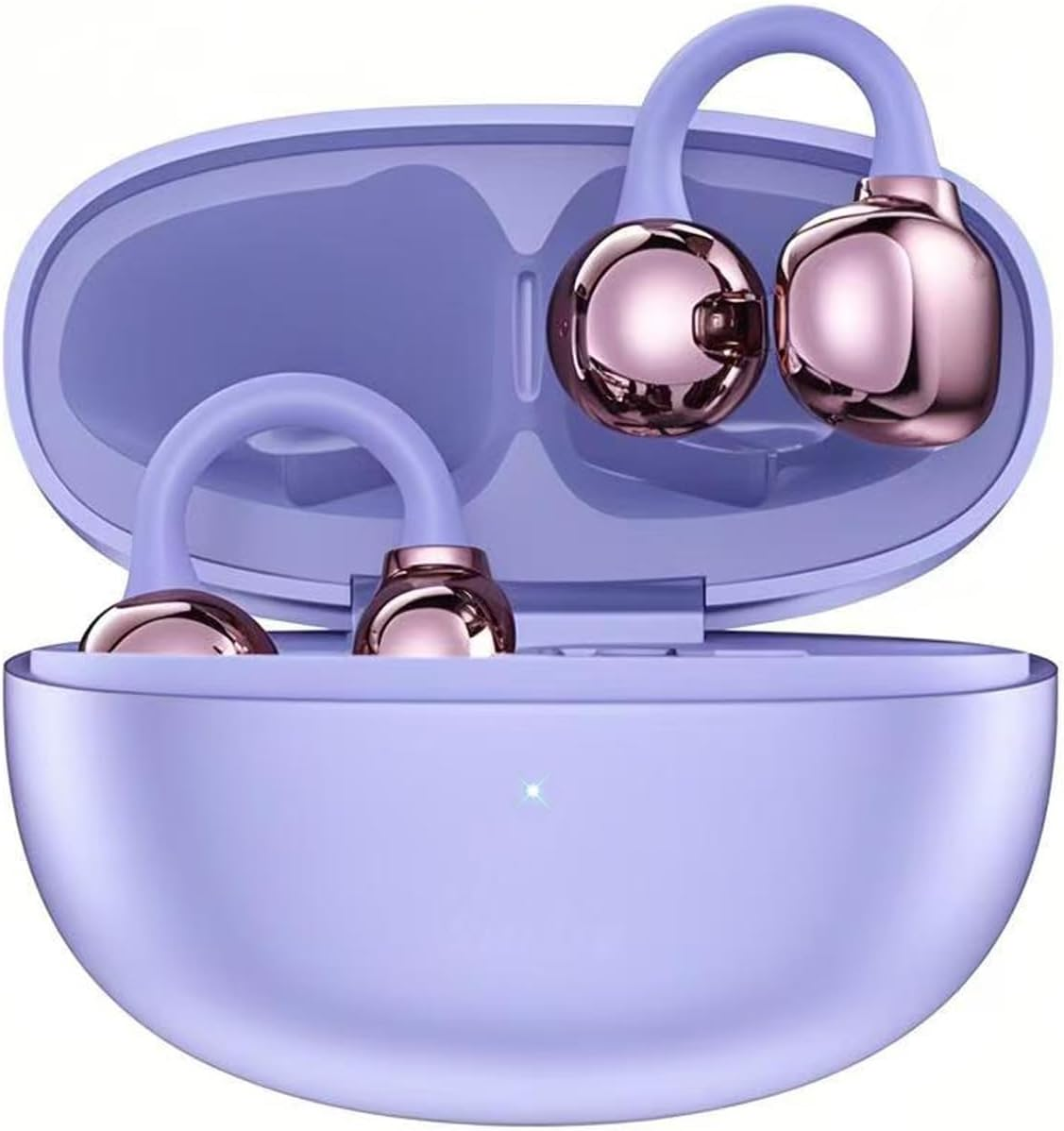 Violet avec boucles d'oreilles