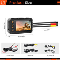 Podofo 3,0 "cámara de salpicadero de motocicleta Full HD 720P grabadora de conducción Vista frontal y trasera motocicleta coche DVR Cámara IP67 impermeable