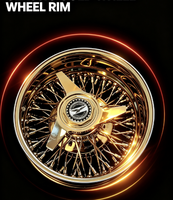 Velg Kawat 100 Spoke Chrome Deep Dish, Velg Mobil Lowrider