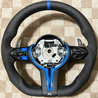 Volant sport en cuir noir à fond plat pour BMW E92 X6 M3 E71 X5 E70 F15 F16 F10 F30 F31 F32 F20 E90 E87