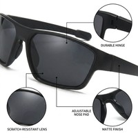 Lunettes de soleil polarisées pour hommes, monture TR90, protection UV, conduite en extérieur, décontractées, été, voyage, plage, vacances, mode, pêche
