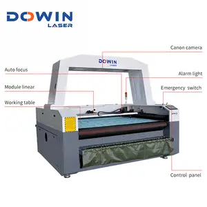 Máquina de corte a laser de tecido com câmera ccd de cabeça dupla, cortador a laser para sublimação de tecido, corte de tecido para roupas