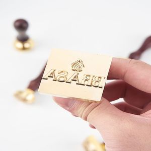 All'ingrosso su misura lettera di sigillatura timbro di cera con testa di rame e manico in legno per la raccolta di timbri o uso ufficio - Product Image 6