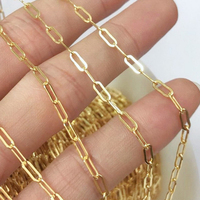 Cadena de corazón llena de oro de 14kk por carrete para proveedor de collar de joyería permanente