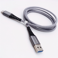 Cable USB 3.0 a Tipo-C Personalizable de 1 m, con Malla de Nailon Metálica, Carga Rápida de 5 A para Cámara, Impresora, Computadora, Auriculares y Escáner