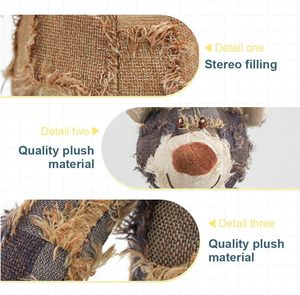 Juguetes para Perros Modernos, Ecológicos y Duraderos, Resistentes a Mordeduras Fuertes, Juguetes de Peluche Rellenos de Mezclilla y Algodón con Sonido para Cachorros - Product Image 2