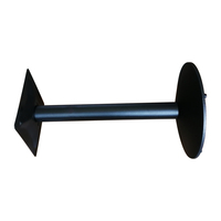Pied de table rond en fonte avec revêtement en poudre noire, hauteur fixe, pour table de café, bistro, restaurant, base de table à manger