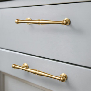 Poignée solide en laiton personnalisée moderne luxe minimaliste meubles quincaillerie armoire porte poignée armoire armoire bibliothèque bouton - Product Image 3