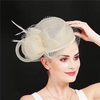 Chapeau en sinamay fait main de haute qualité, chapeau de fête pour événements
