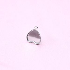 Fornituras de Acero Inoxidable para Pendientes en Forma de Corazón Ovalado 10x14mm 12x12mm para Fabricación de Joyería y Accesorios - Product Image 2
