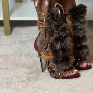 Stazione europea moda Vintage <span class=keywords><strong>con</strong></span> <span class=keywords><strong>lacci</strong></span> estivi in rete <span class=keywords><strong>con</strong></span> fibbia in metallo Color-block Mao tacco sottile <span class=keywords><strong>sandali</strong></span> Super alti da esterno - Product Image 4