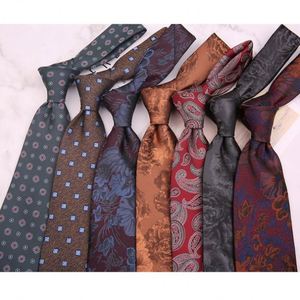 Corbata de Negocios Casual de 8cm, 100% Poliéster, con Estampado Floral, Personalizable con Logotipo, en Caja de Regalo, Venta al Por Mayor, Nuevo Estilo - Product Image 1
