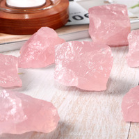 Batu Kuarsa Mawar Alami Mentah 100g dalam Kantong, Kristal Pink Tidak Dipoles, Batu Energi, Spesimen Mineral Kristal, Dekorasi
