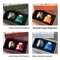 Coffret Cadeau de Bougies d'Aromathérapie Quatre Saisons, Décoration Haut de Gamme pour Chambre et Maison, Vente en Gros