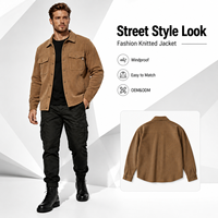 Veste bomber cargo softshell imperméable et respirante pour homme, en laine écologique avec doublure polaire, teinte unie
