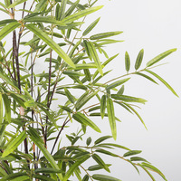 Plantes en pot en bambou artificiel, fausses plantes en bambou, bonsaï avec des poteaux en bambou véritable ou en plastique pour une utilisation en intérieur et en extérieur